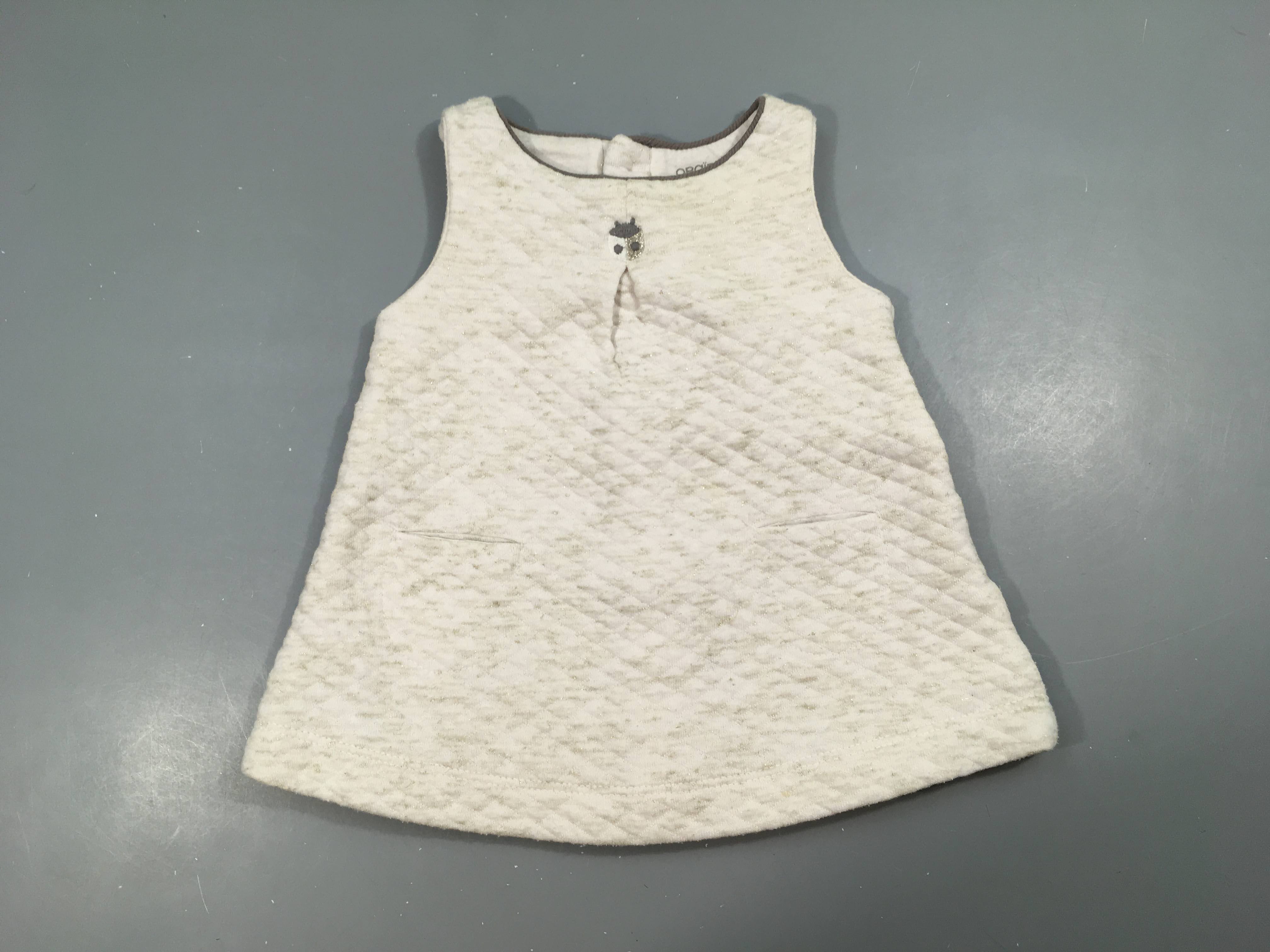 Robe s.m molleton rose chiné doré coccinelle