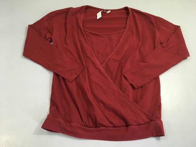T-shirt m.l bordeau d'allaitement, moins cher chez Petit Kiwi