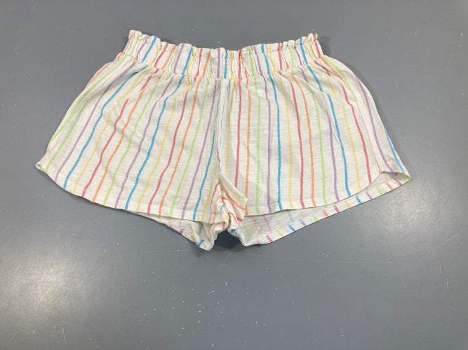 Short jersey blancflammé rayé multicolore, moins cher chez Petit Kiwi