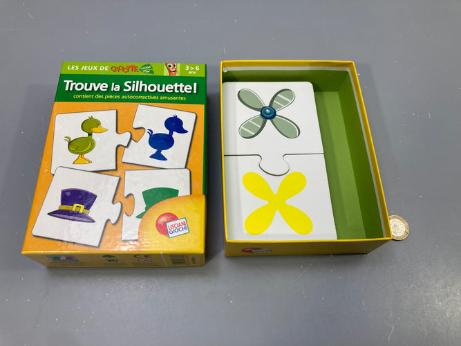 Jeu Trouve la Silhouette !, pièces autocorrectives, Les jeux de Carotte, 3-6 ans, Lisciani Giochi, moins cher chez Petit Kiwi