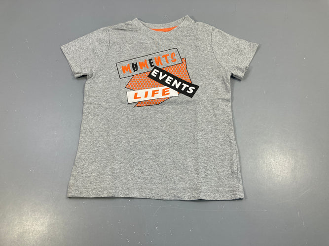 T-shirt m.c gris chiné Events, moins cher chez Petit Kiwi