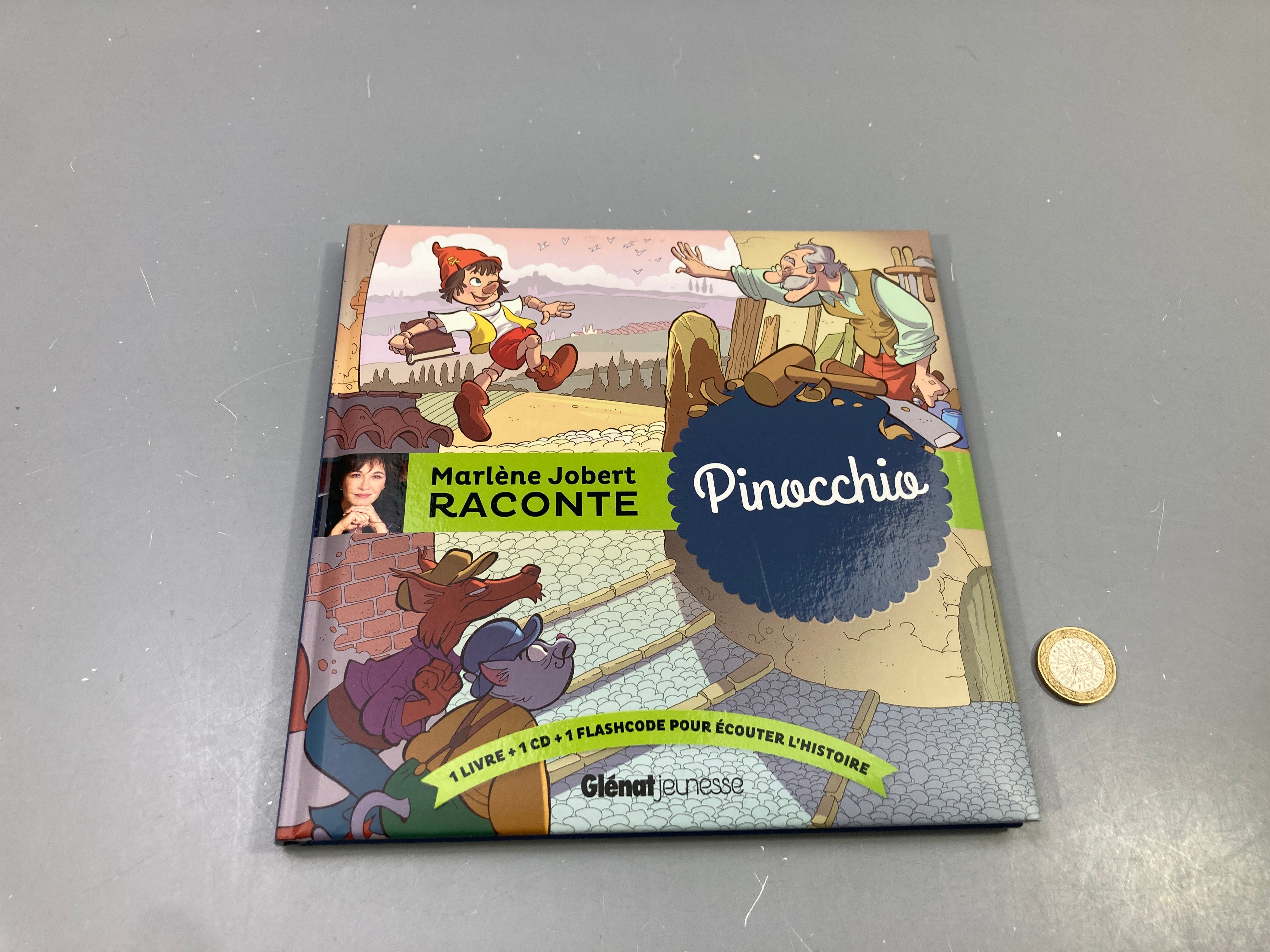 Livre CD Marlène Jobert raconte Pinocchio, Glénat jeunesse