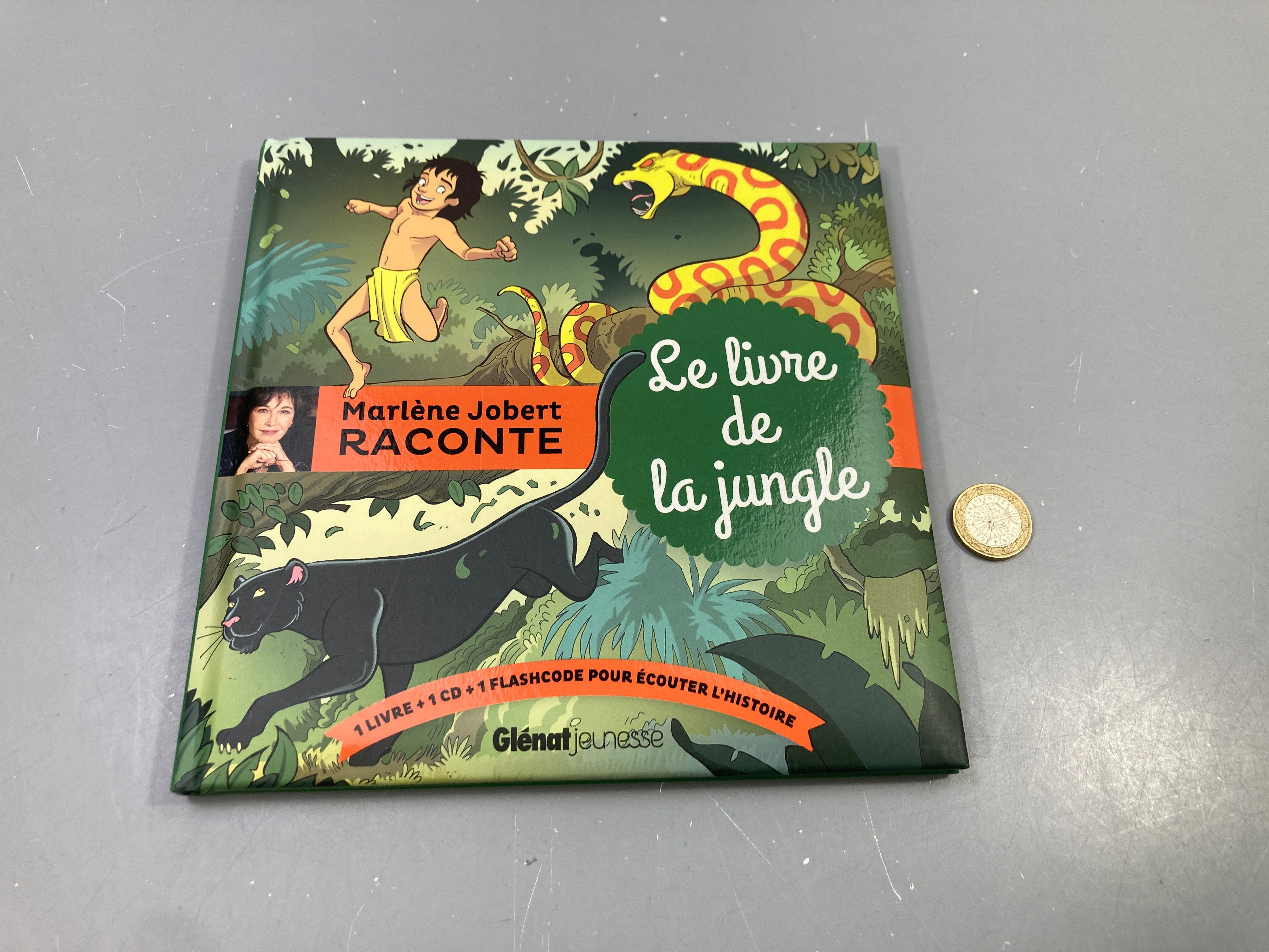 Livre CD Marlène Jobert raconte Le livre de la jungle, Glénat jeunesse