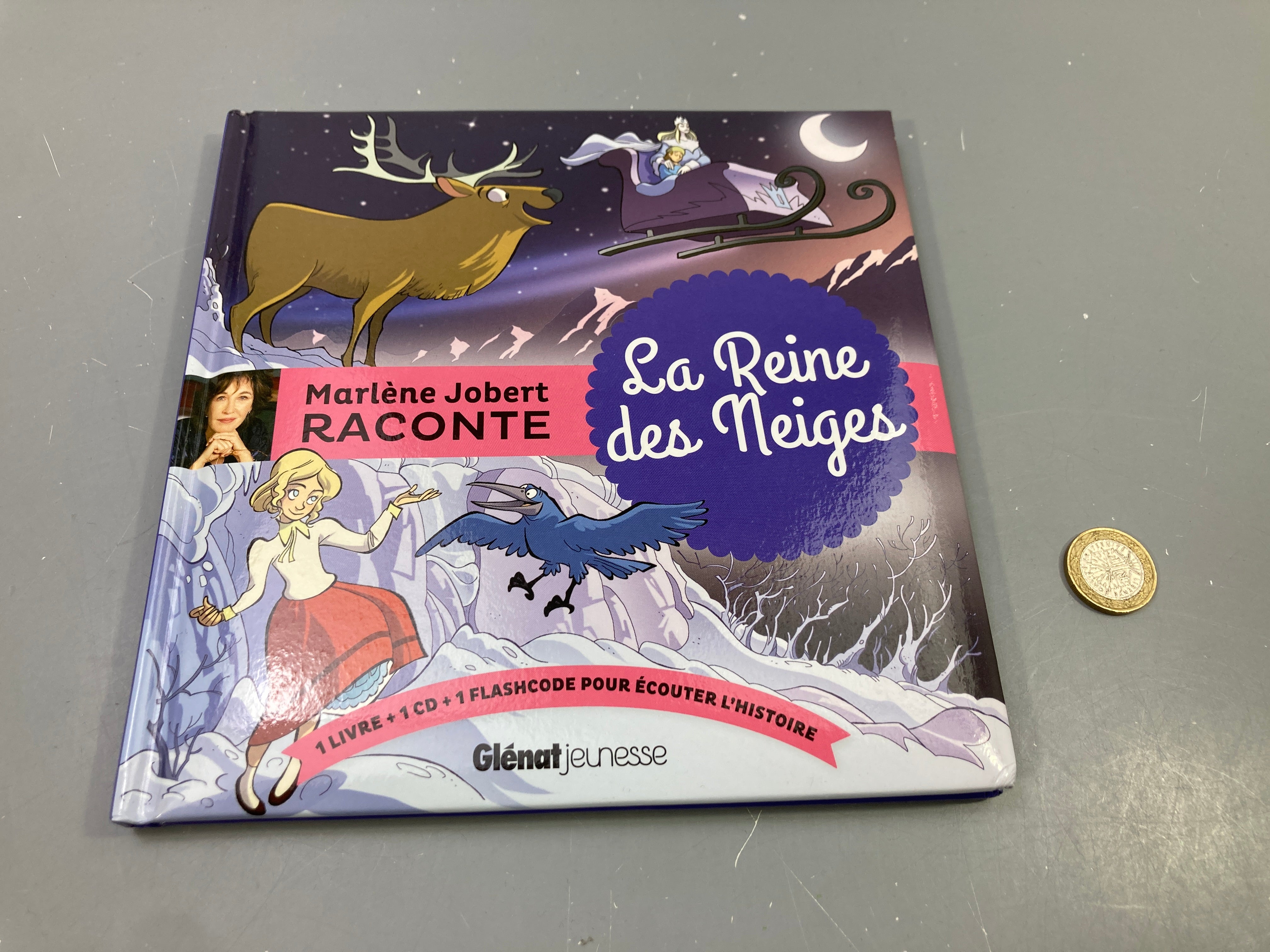 Livre CD Marlène Jobert raconte La Reine des Neiges, Glénat jeunesse