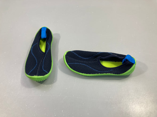 Chaussures d'eau bleu marine/vert, 28, moins cher chez Petit Kiwi