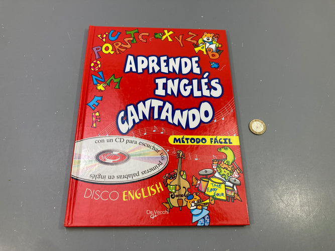 Livre CD Aprende inglés cantando, Disco English, en espagnol, De Vecchi, moins cher chez Petit Kiwi