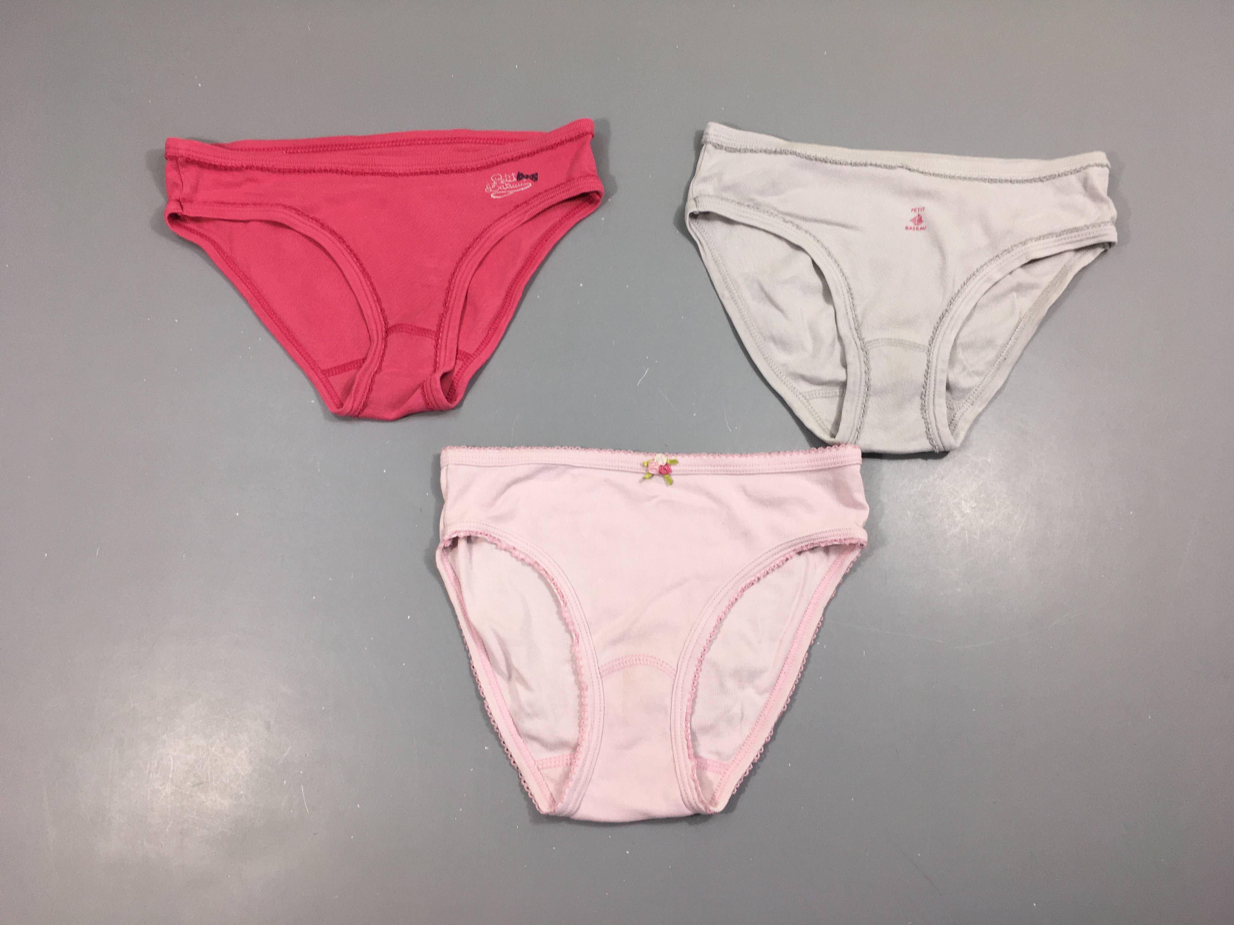 3 Culottes rose-bleu