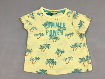 T-shirt m.c jaune flammé palmiers summer power