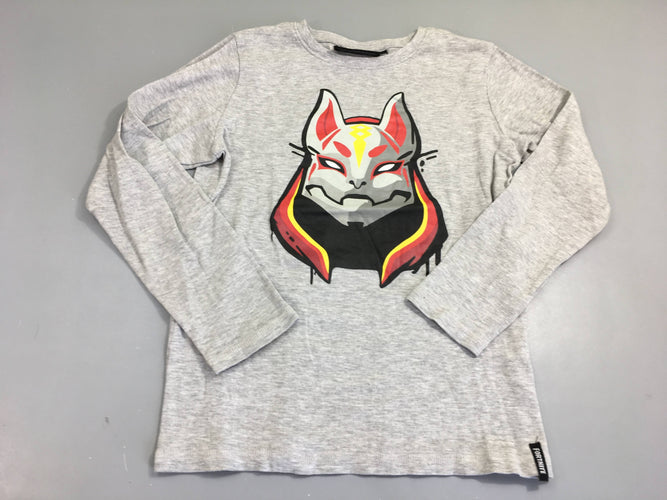 T-shirt m.l gris chiné personnage Fortnite, moins cher chez Petit Kiwi