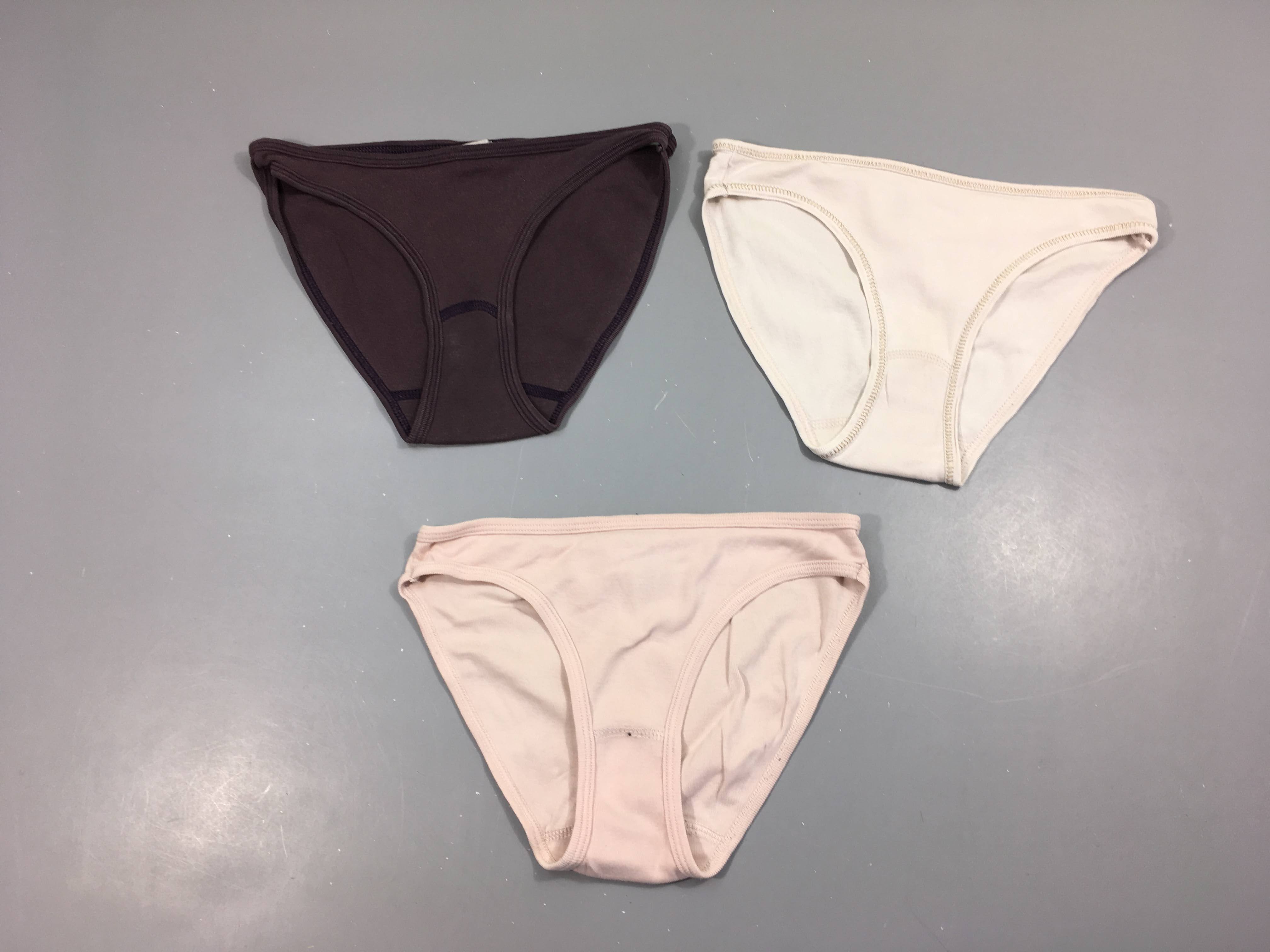 3 Culottes rose-mauve-blanc