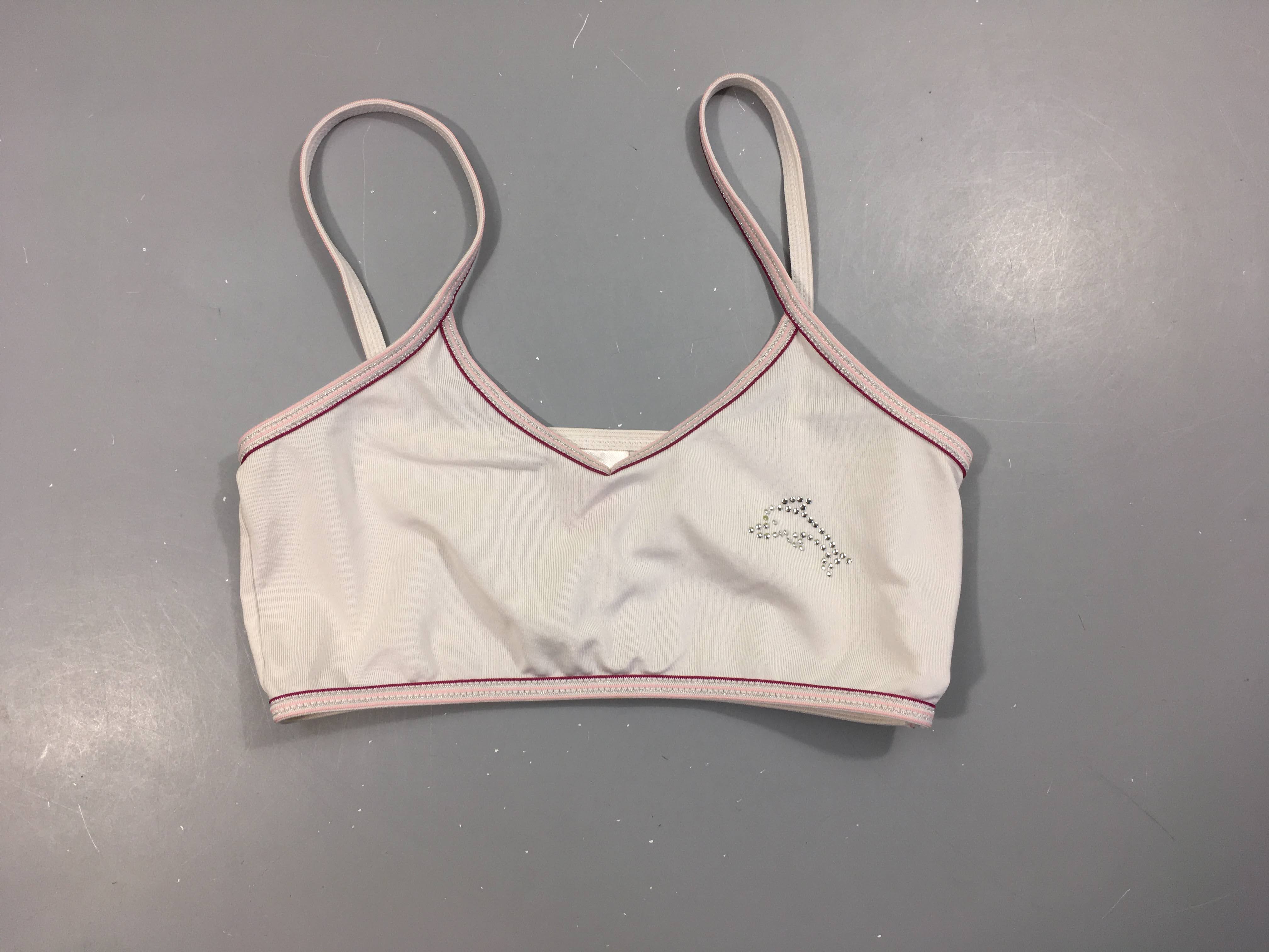 Brassière blanc dauphin strass