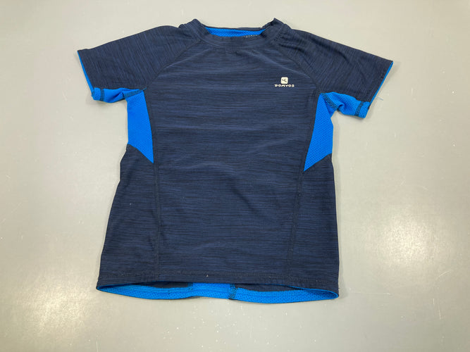 T-shirt m.c de sport bleu/bleu marine Domyos, moins cher chez Petit Kiwi