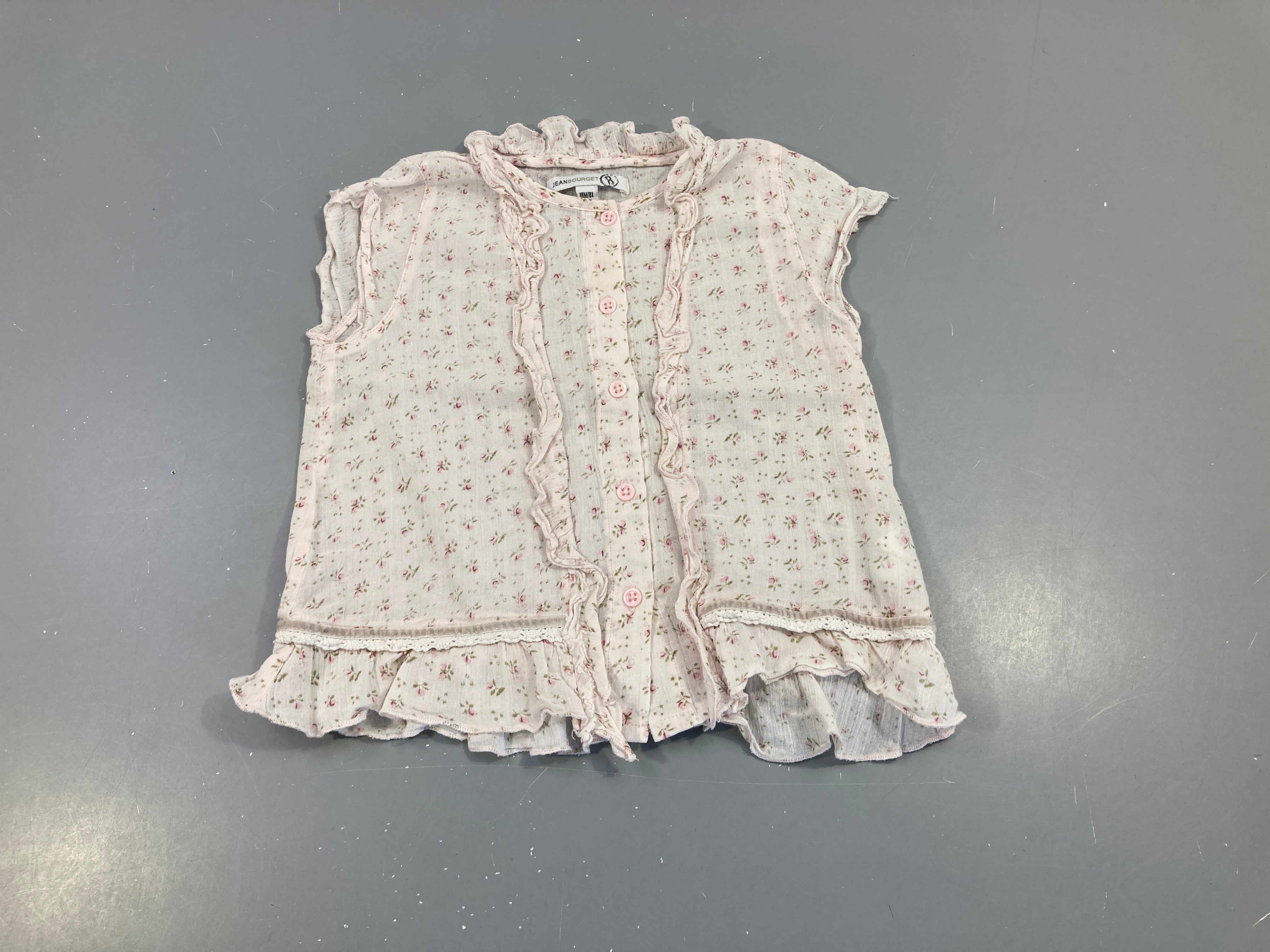 Chemisier m.c rose fleurs