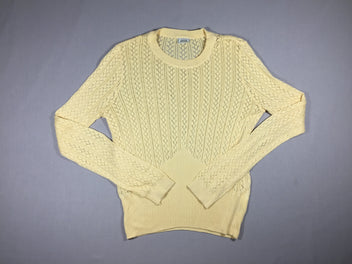 Pimkie - Pull jaune clair ajouré - xs