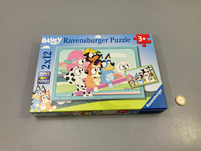 Puzzle 2x12 pcs Bluey, 3+, moins cher chez Petit Kiwi