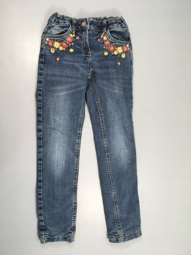 Jeans doublé jersey broderies poches, moins cher chez Petit Kiwi