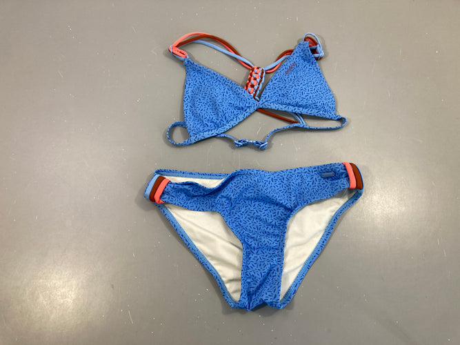 Bikini bleu tressage rose, moins cher chez Petit Kiwi