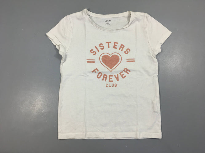 T-shirt m.c blanc Sister, moins cher chez Petit Kiwi