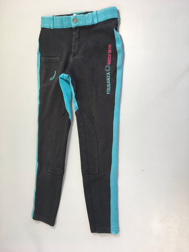 Pantalon d'équitation bleu foncé/turquoise fouganza, moins cher chez Petit Kiwi