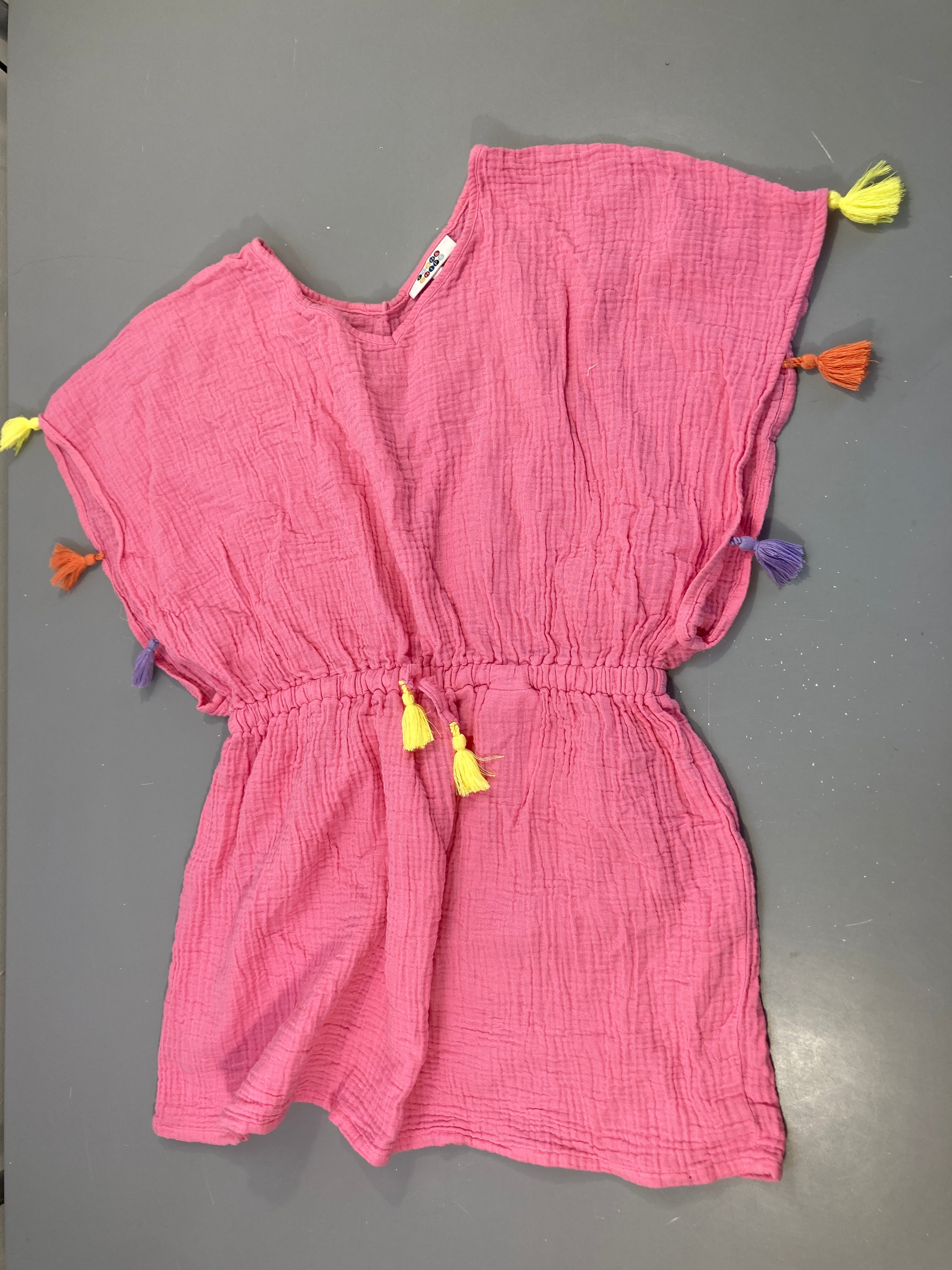Robe tetra rose pompon