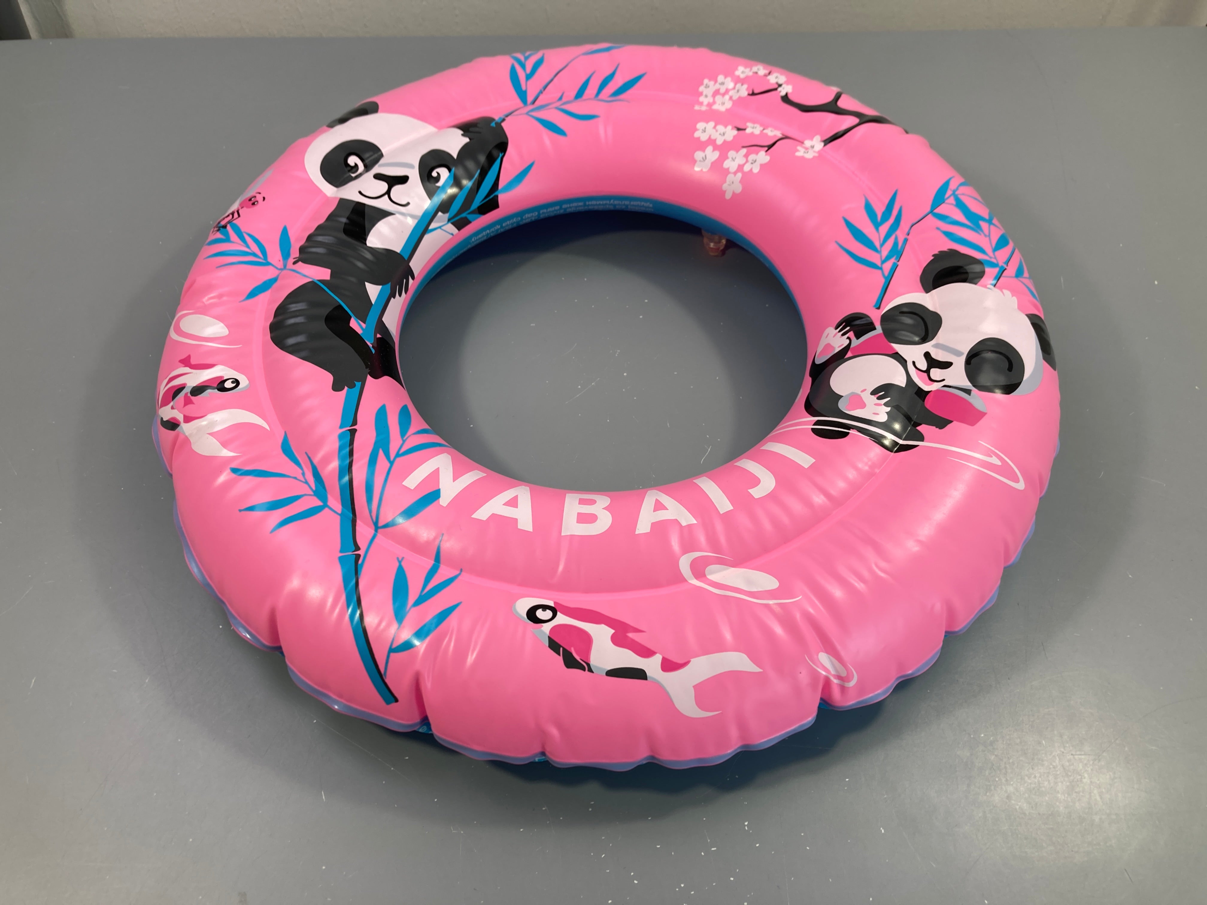 Bouée donut rose panda Nabaiji, 51cm