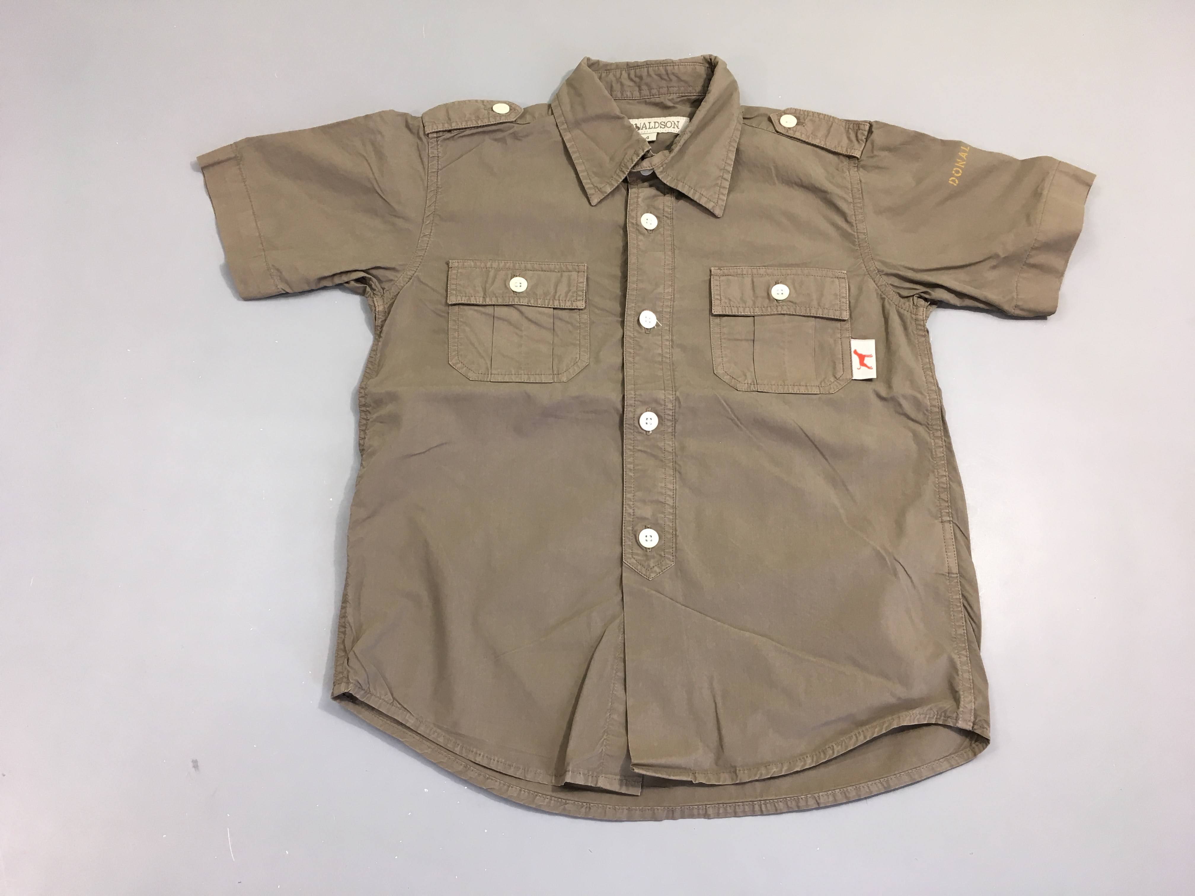 Chemise m.c kaki/brune