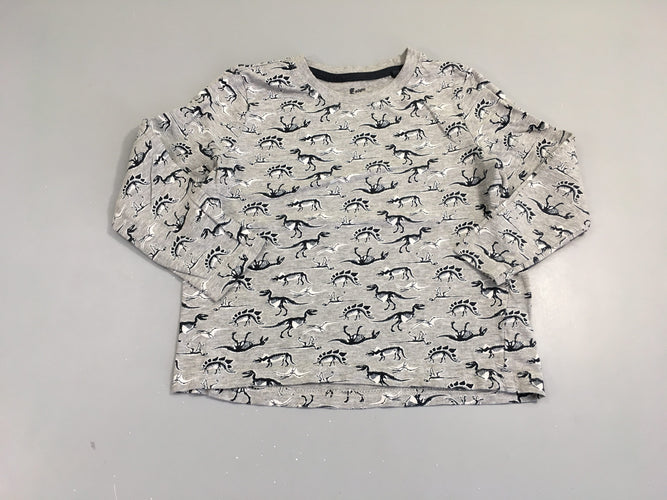 T-shirt m.l gris chiné dinos, moins cher chez Petit Kiwi