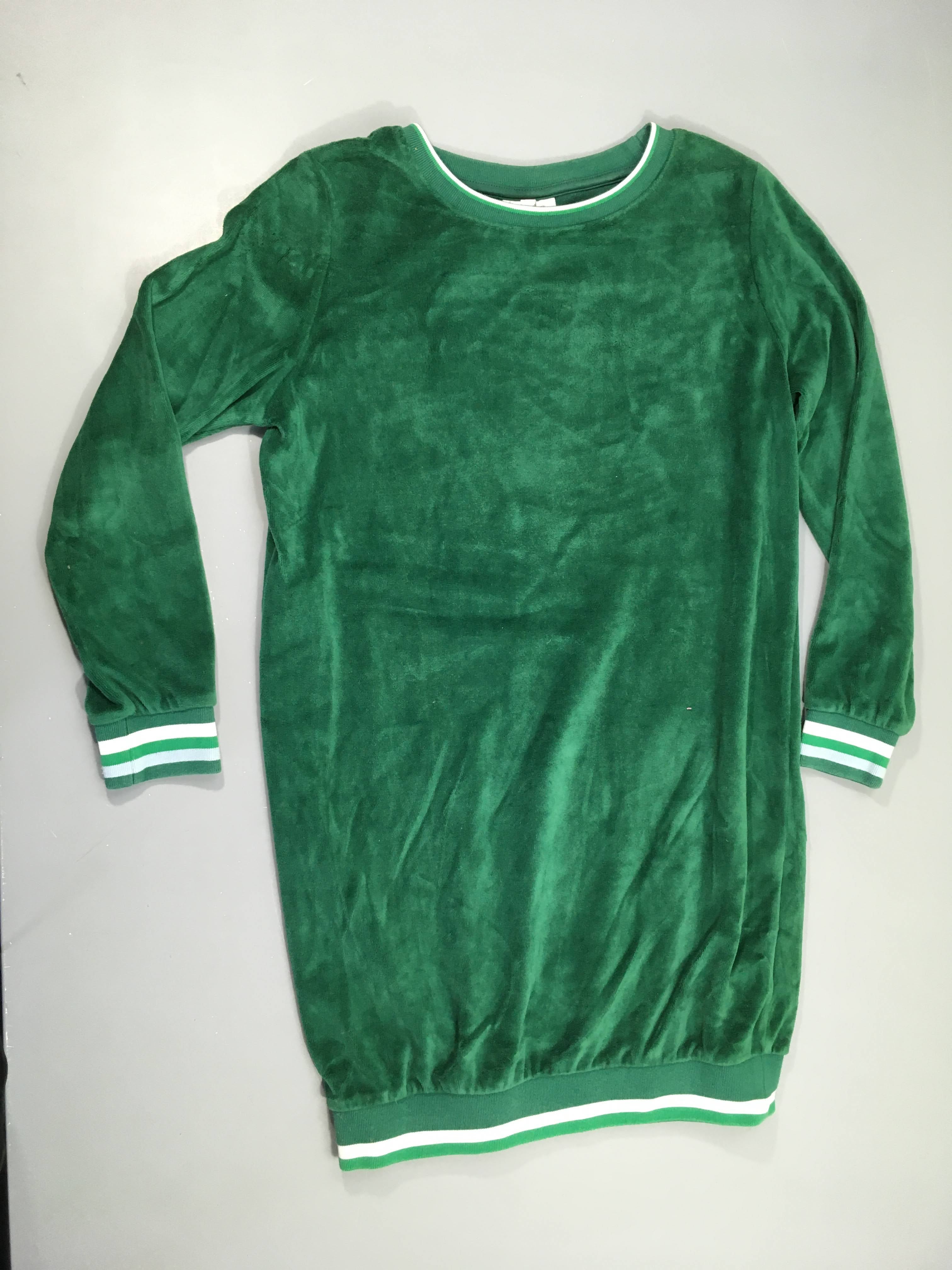 Robe m.l velours vert