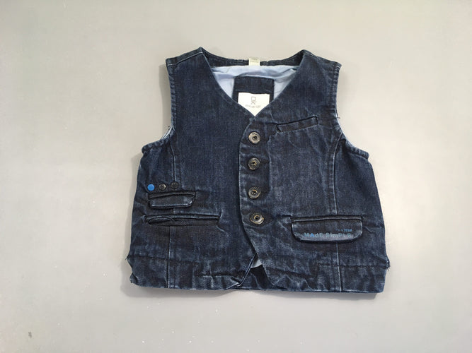 Gilet de costume s.m en jean foncé, moins cher chez Petit Kiwi