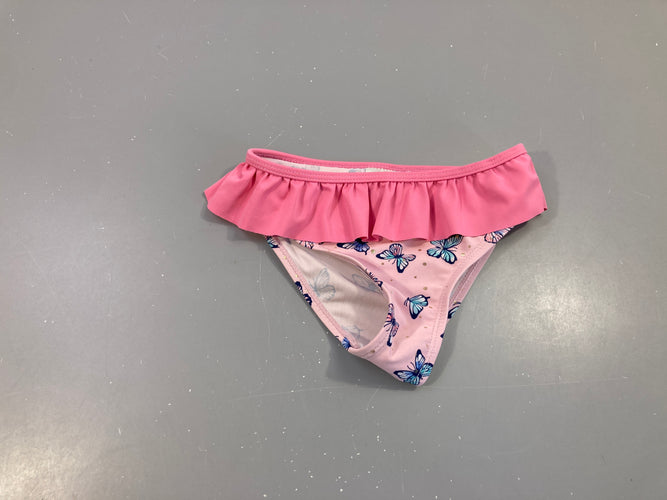 Culotte de maillot rose papillons, moins cher chez Petit Kiwi