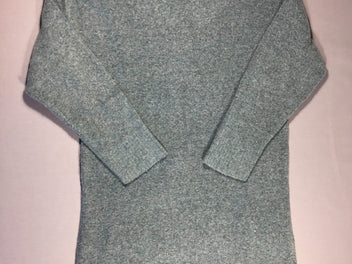 Robe- pull à col roulé gris/bleu