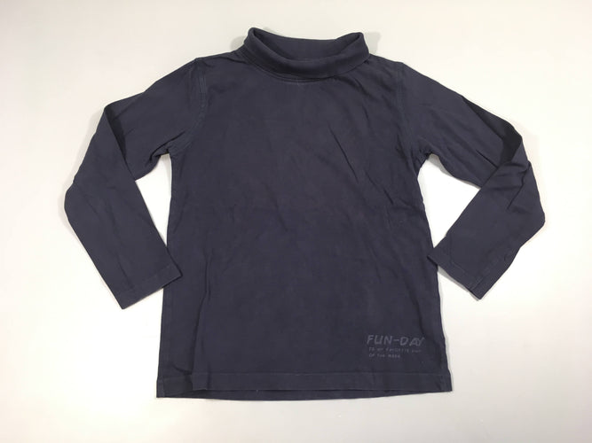 T-shirt col roulé bleu marine, moins cher chez Petit Kiwi