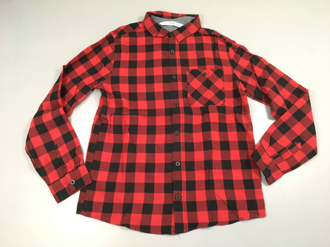 Chemise m.l à carreaux rouge/noir, moins cher chez Petit Kiwi