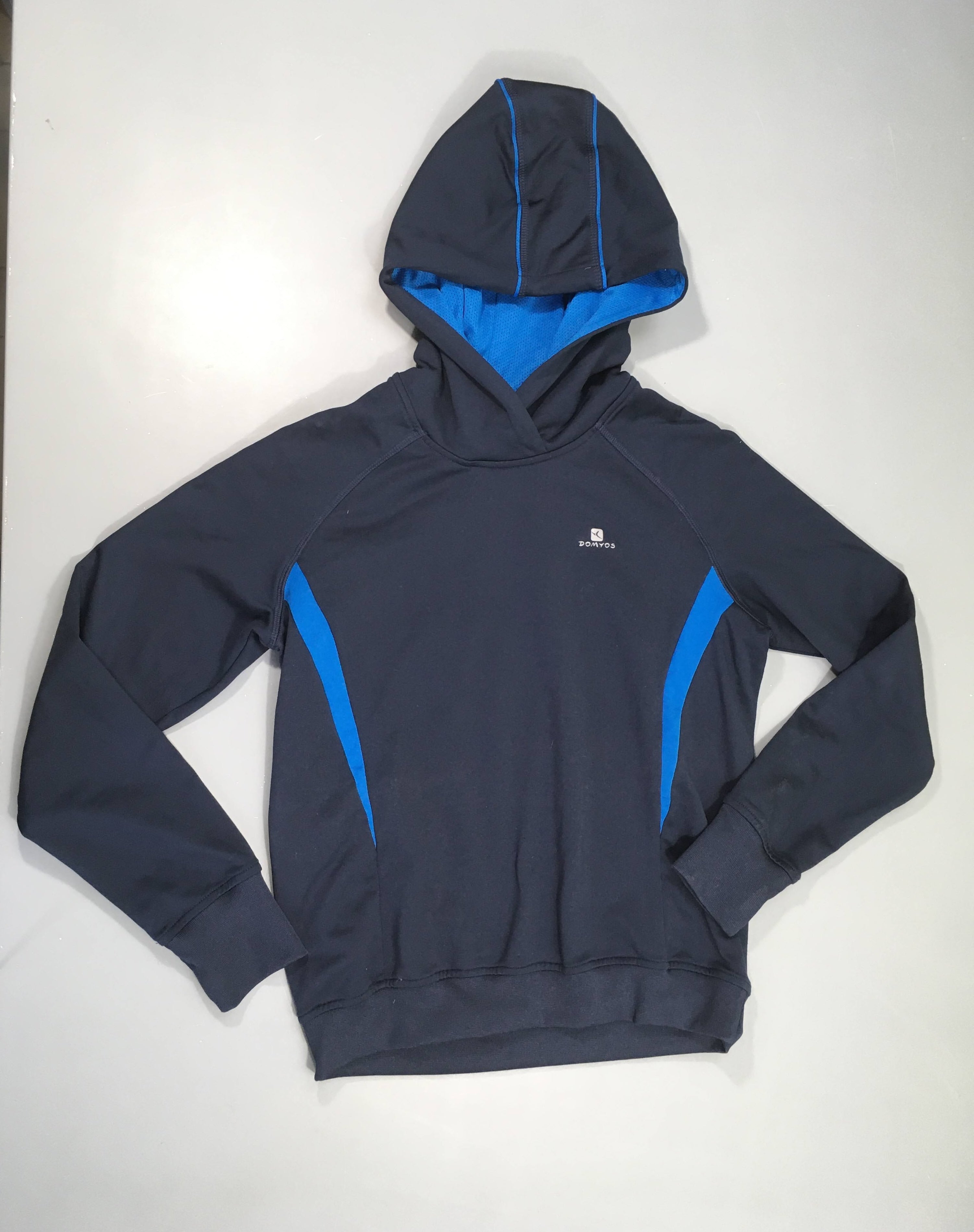 Sweat à capuche de sport bleu marine Domyos