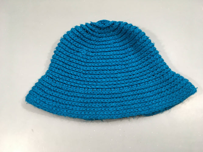 Bonnet mailles bleues, moins cher chez Petit Kiwi