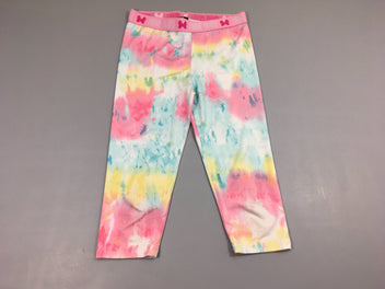 Legging court synthétique rose effet délavé