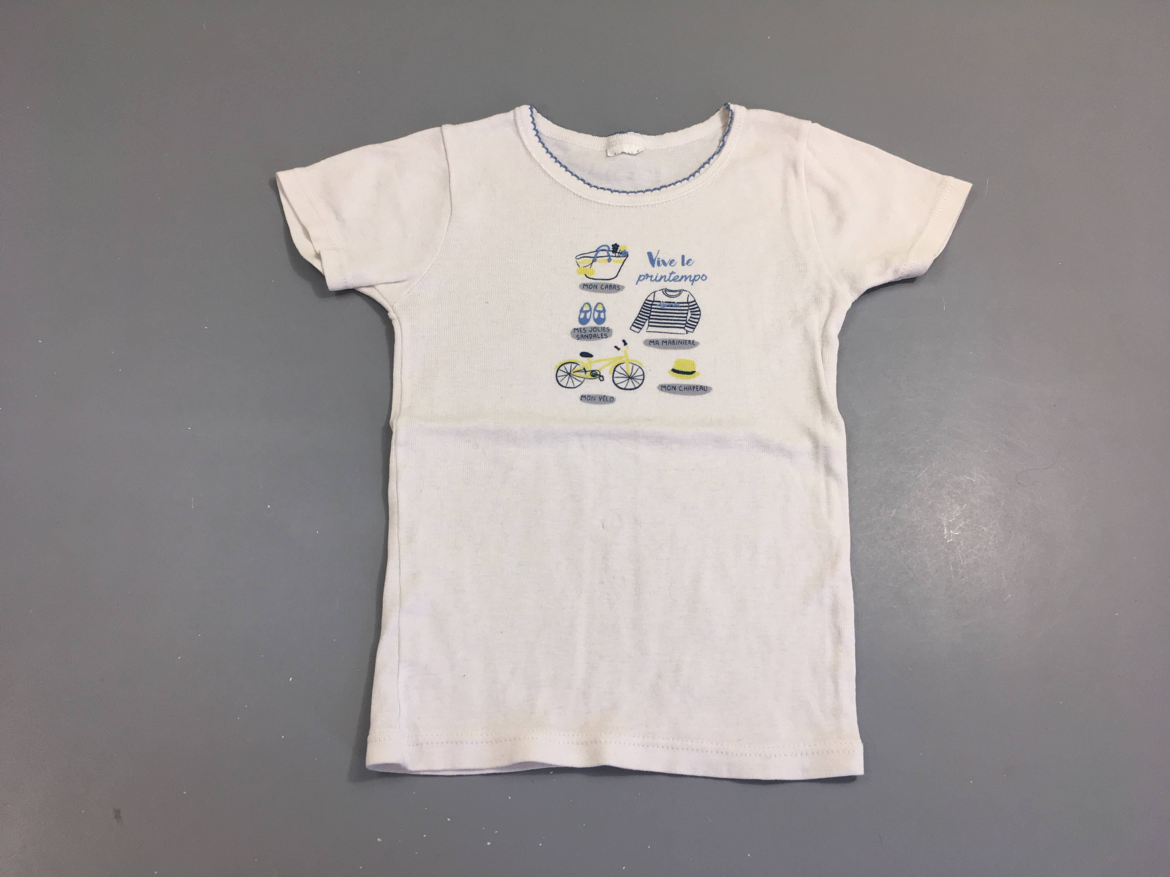 Chemisette m.c blanche vive le printemps