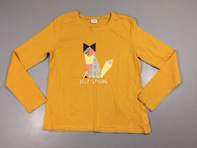 T-shirt m.l jaune félin géométrique, moins cher chez Petit Kiwi