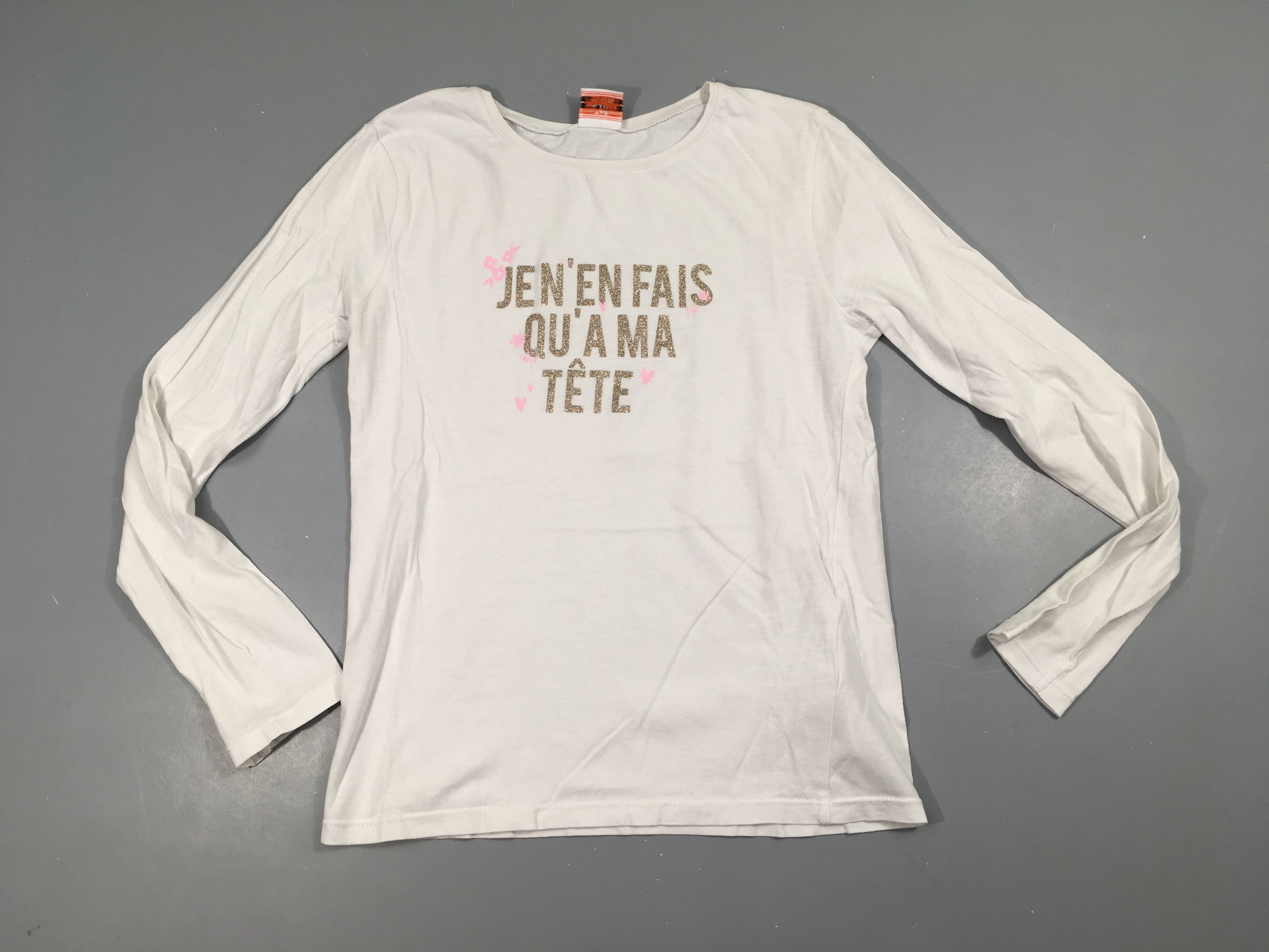 T-shirt m.l blanc Je n'en fait