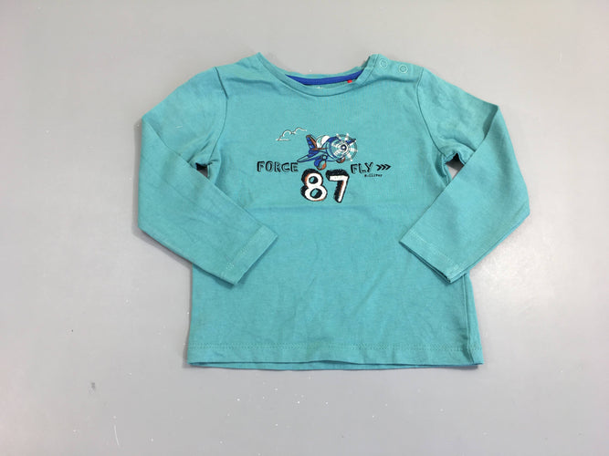 T-shirt m.l bleu force fly 87, moins cher chez Petit Kiwi