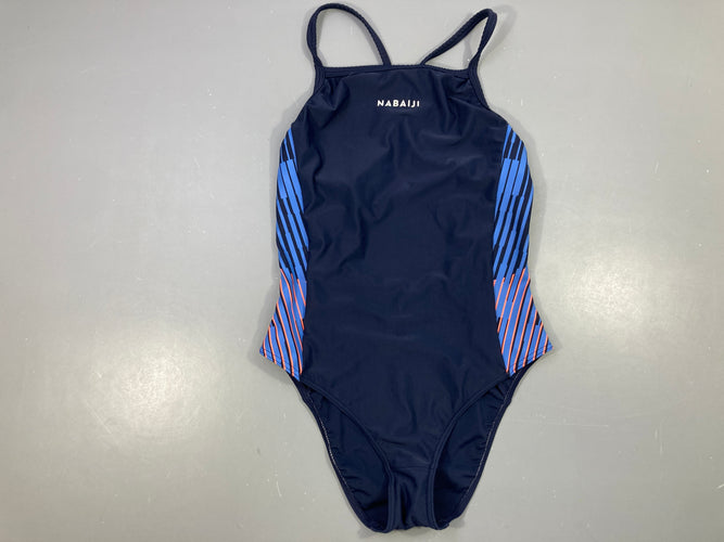 Maillot bleu foncé motifs bleu Nabaiji, moins cher chez Petit Kiwi