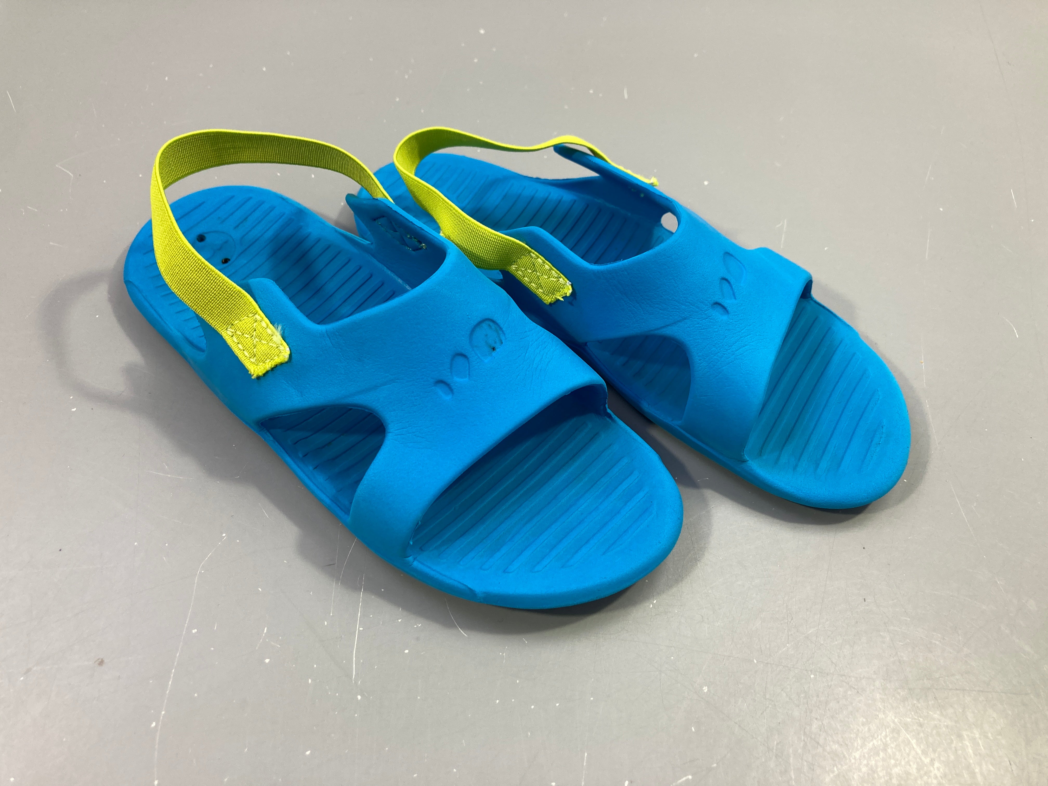 Sandales d'eau bleues élastique vert Nabaiji