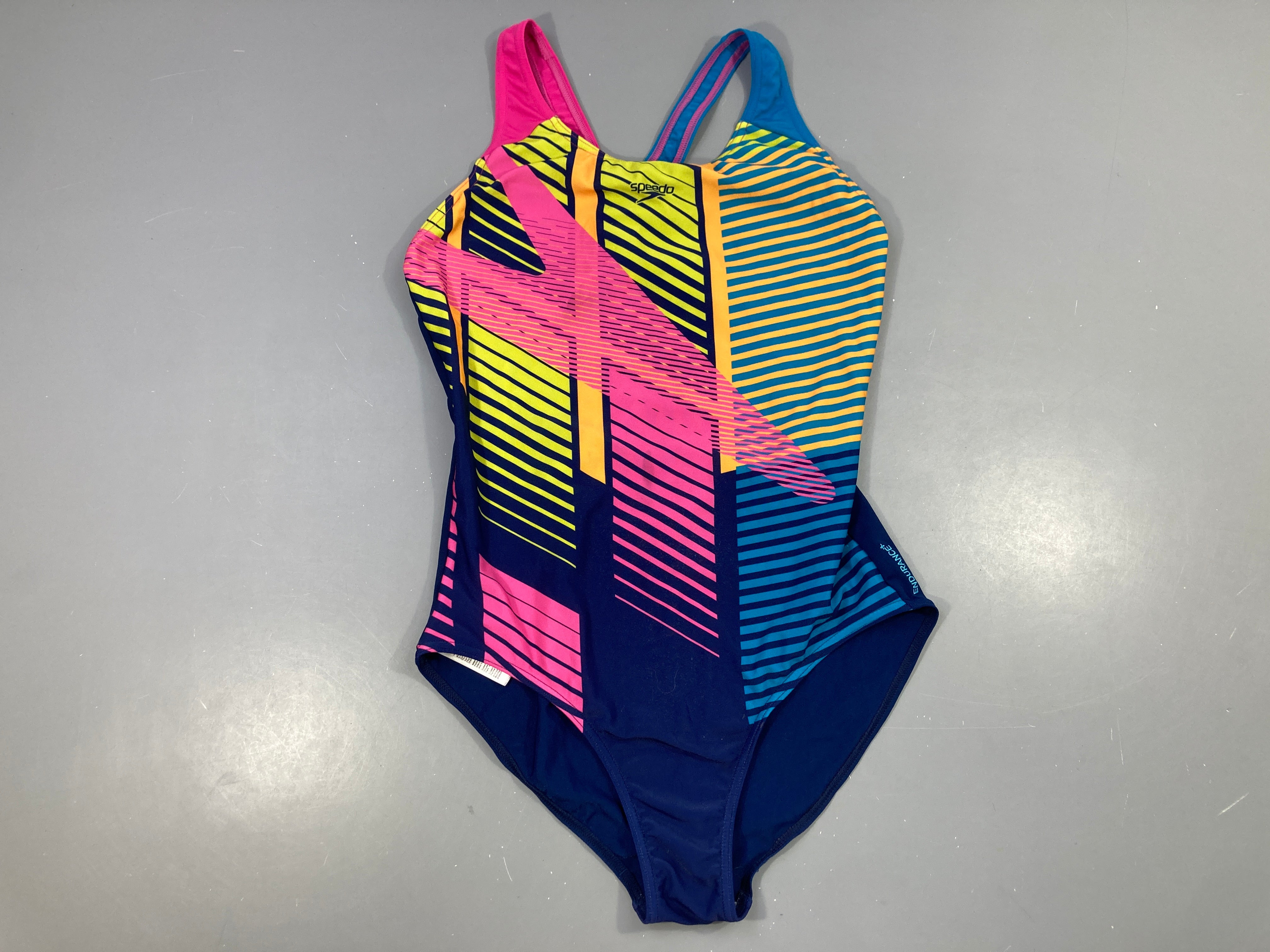 Maillot bleu rose-jaune-bleu moutarde Speedo