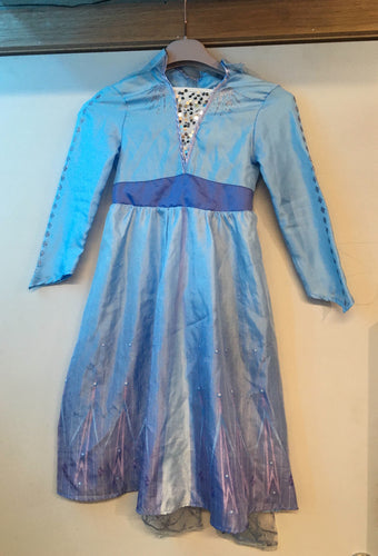 Déguisement robe Elsa la reine des neiges bleu, cape tulle, moins cher chez Petit Kiwi