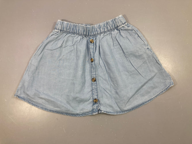 Jupe denim boutons décoratifs avant, moins cher chez Petit Kiwi