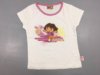 T-shirt m.c blanc/mauve Dora