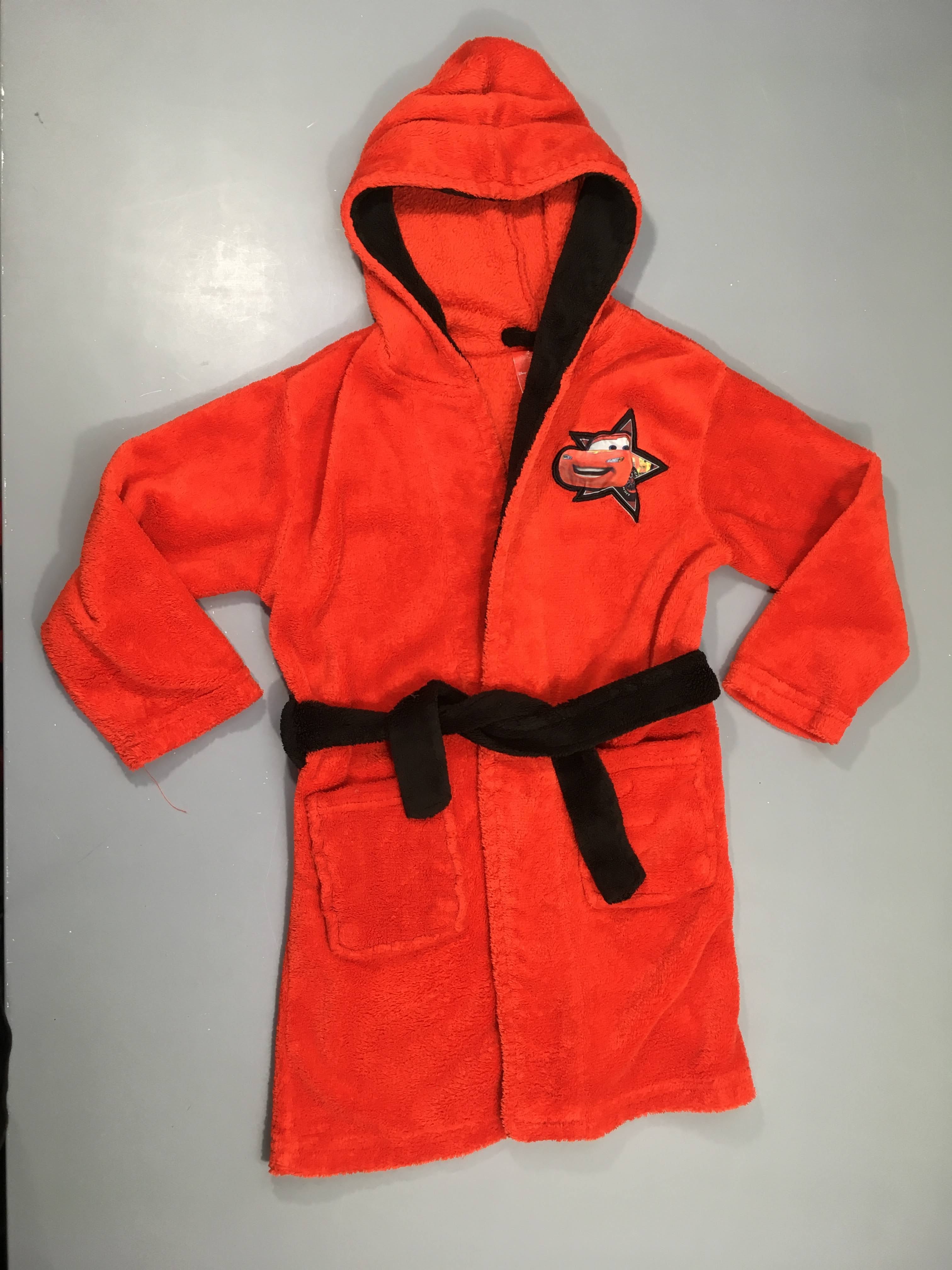 Peignoir velours rouge-noir Cars