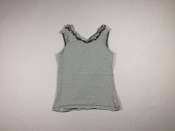 T-shirt s.m ligné bleu marine/blanc - ouvert dans le dos + noeud
