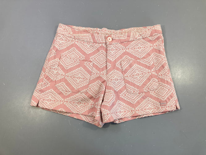 Short rose broderies poches appliquées, moins cher chez Petit Kiwi