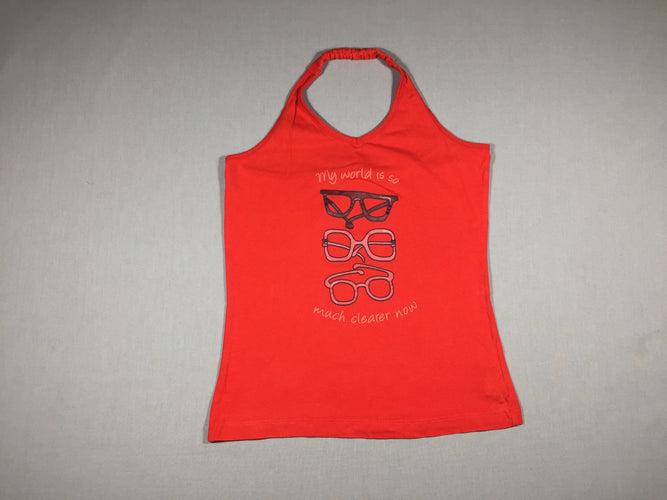 T-shirt dos-nu rouge - lunettes, moins cher chez Petit Kiwi